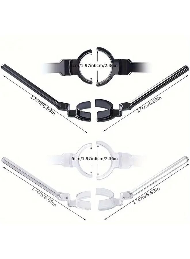 Black S Single Head T Shaped Lip Press Plate Opener Long Handle Ergonomic Design - Image 2